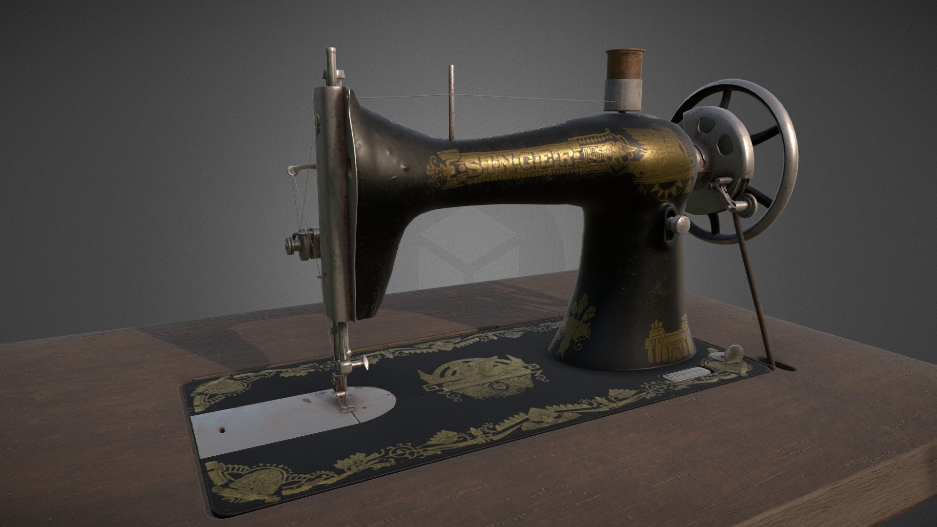 Vintage Singer Sewing Machine 3D Model Kit, Paper Cut Craft, Christmas Gift  