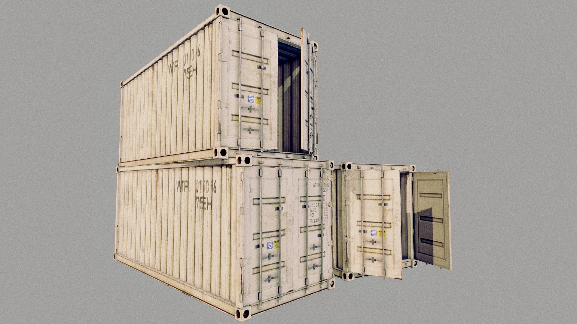 Enterable Shipping Container 02 - PBR - Buy Royalty Free 3D model by ...
