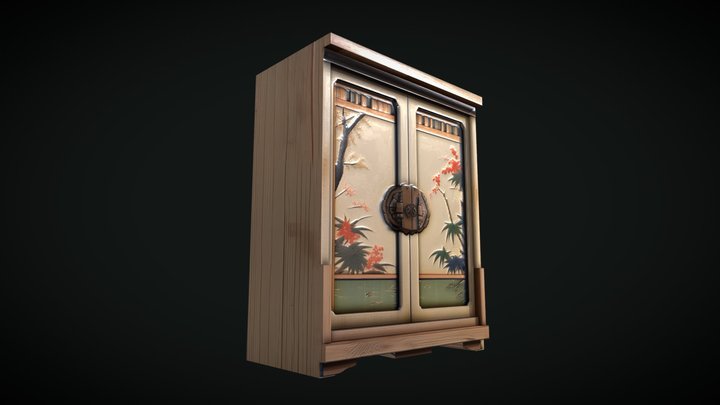 Asian Cabinet "Japanese style" type 05 3D Model
