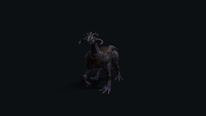 Quadruped Alien Creature 3D Model
