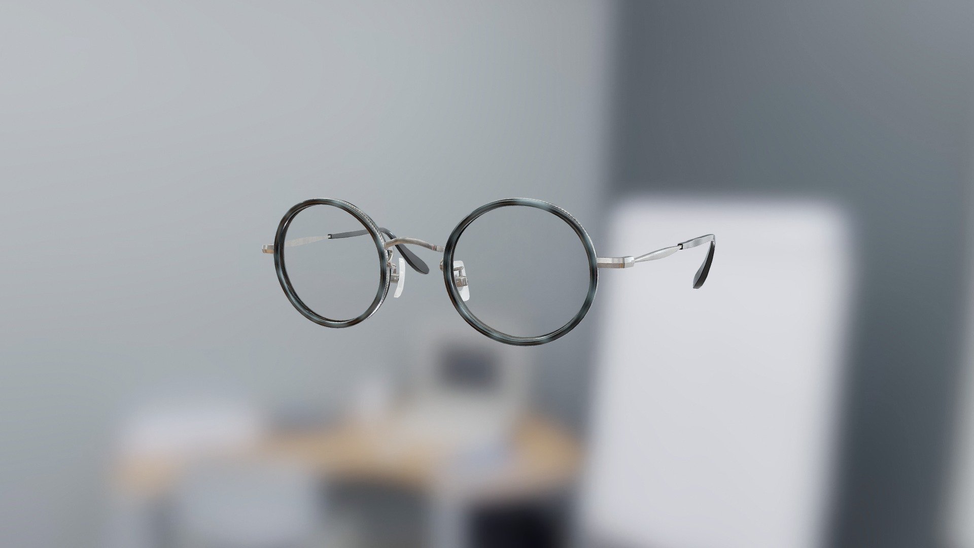 Generic Medium Rounded Glasses (Gunmetal)