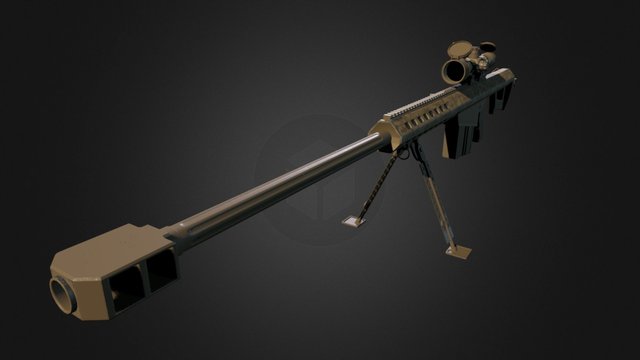 Barrett 50cal 3D Model