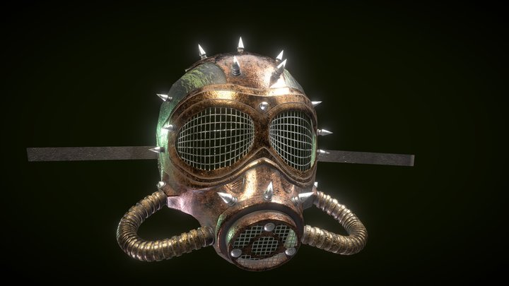 Steampunk Diver Mask 3D Model
