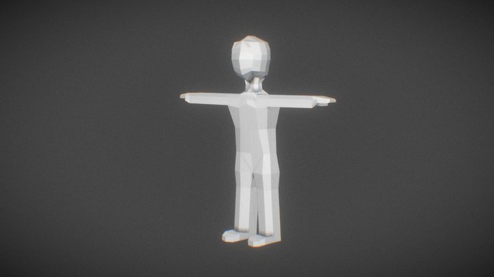 Low Poly Rigged Character 3D Model