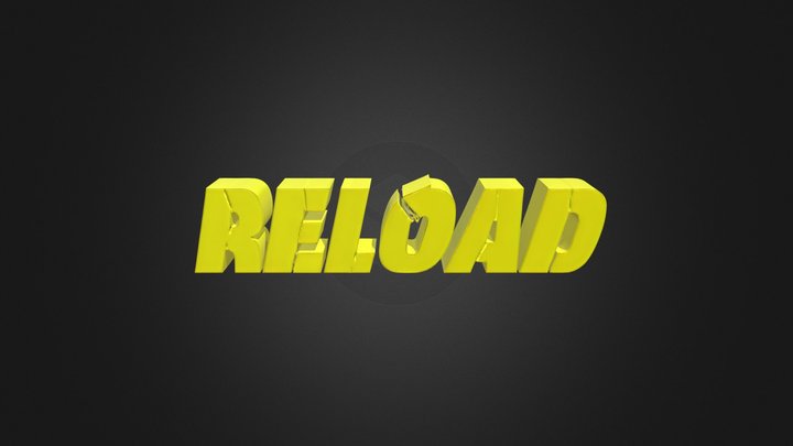 Fortnite Reload text 3D (UEFN ready) 3D Model