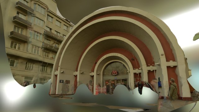 Red Gate Underground station in Moscow 3D Model