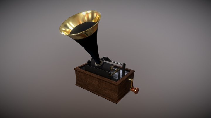 Edison Home Cylinder Phonograph 3D Model