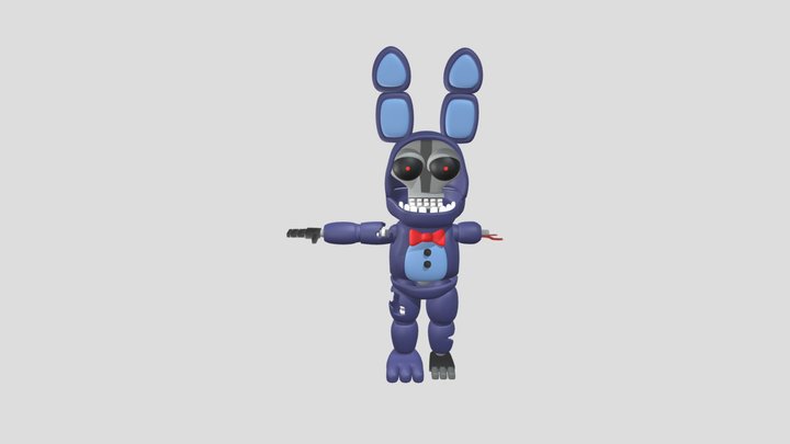 fnaf-world-adventure-withered-bonnie 3D Model