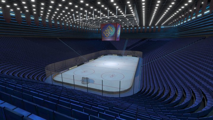 VR Ice Hockey Stadium 3D Model