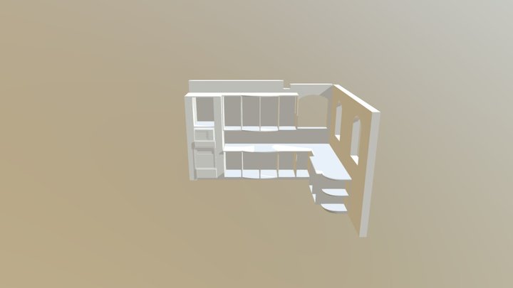 Kitchen+ Wall 3D Model