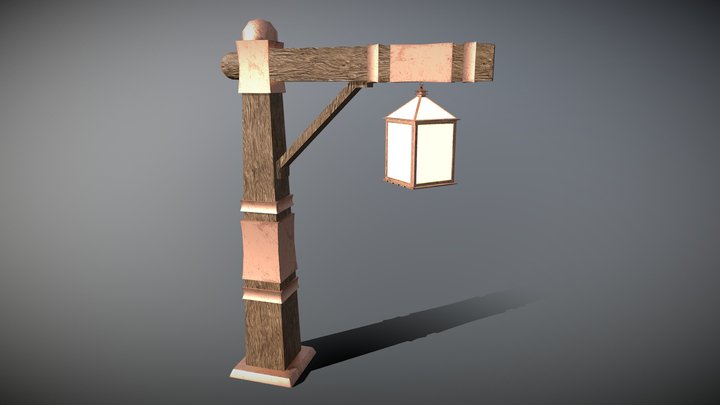 street lamp low poly 3D Model