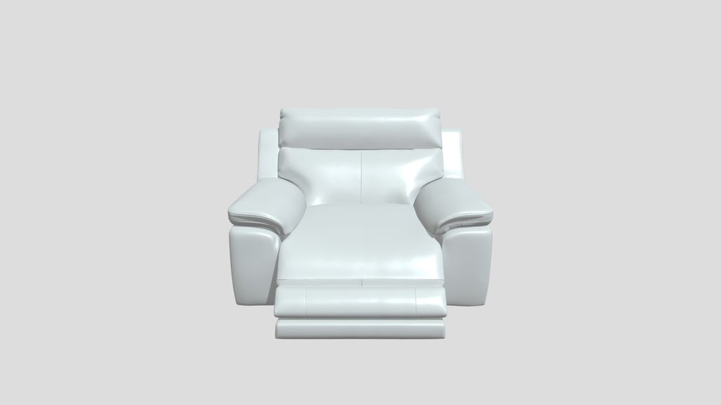 Brown leather reclining armchair