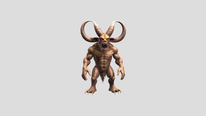 fantastical demon-like creature 3D Model