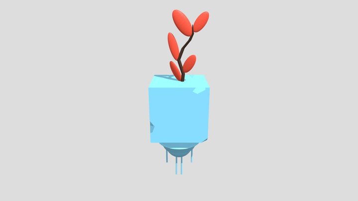 Platonic solid character forest friend 3D Model