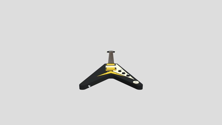 Flying V Electric Guitar 3D Model