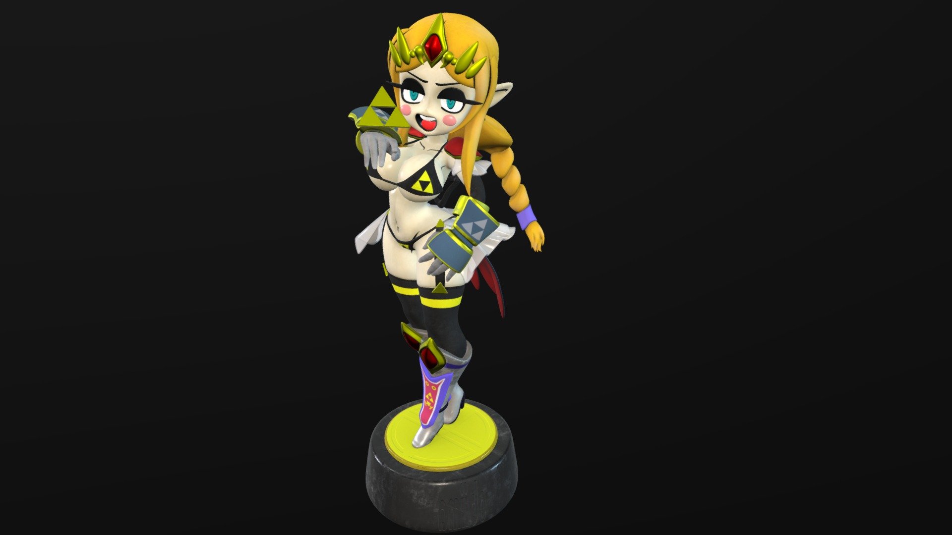 Stylized Amiibo Princess Zelda - 3D model by Odami_3D [65f40a6] - Sketchfab