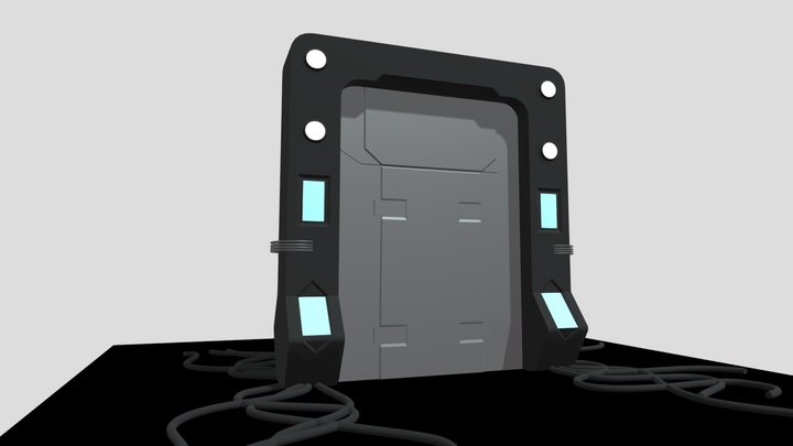 Sci-Fi Door. 3D Model