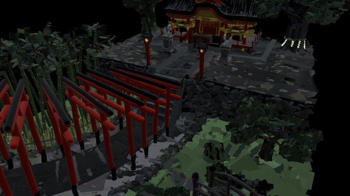 Japanese Shrine 神社 3D Model
