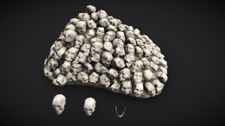 Skull & Skull Pile (Vincent Gernand) 3D Model