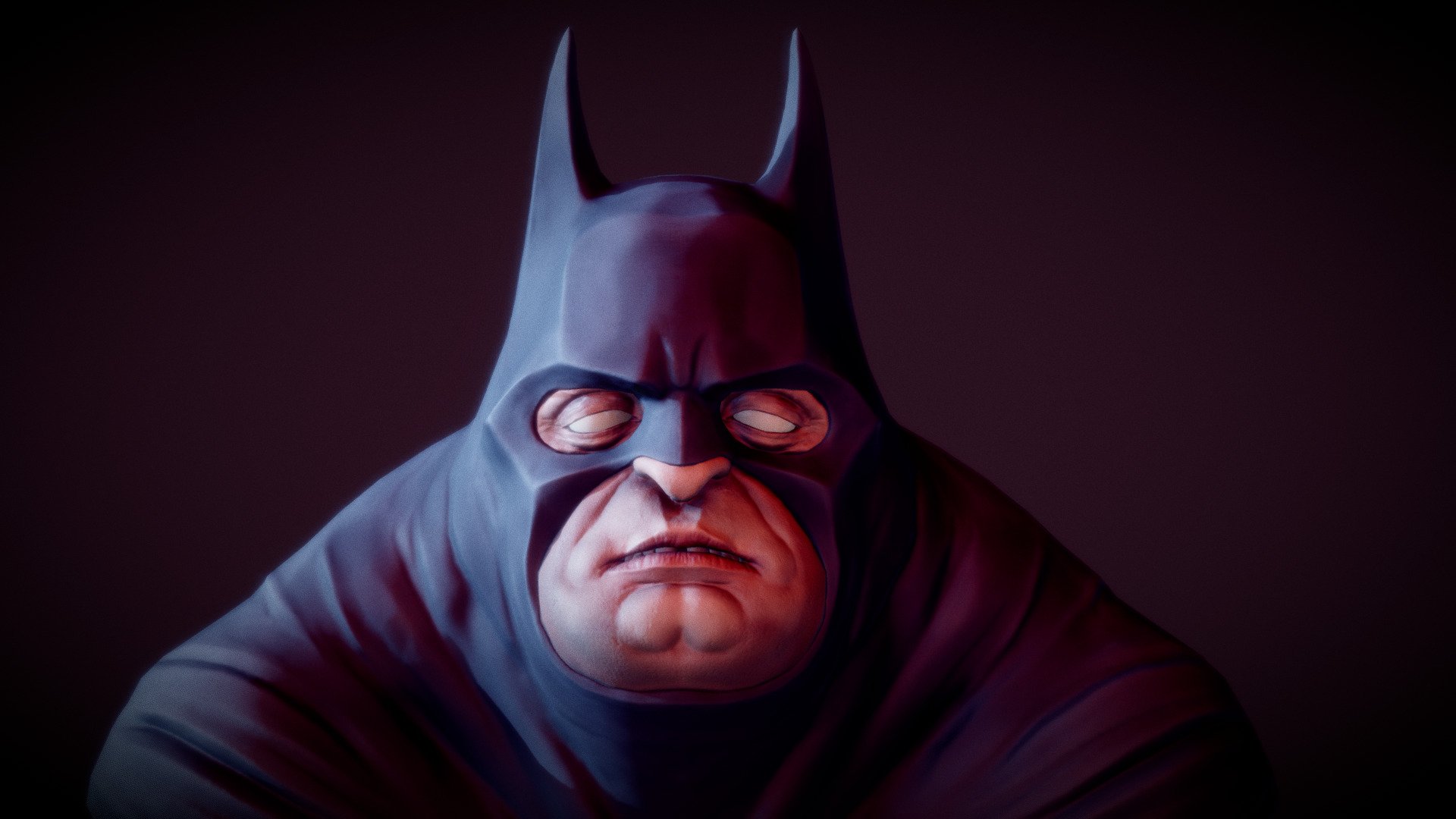 Fat Batman (WIP) - Download Free 3D model by moxstudios (@moxstudios)  [65f5e6a]