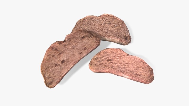 Rye Bread Slices 3D Model