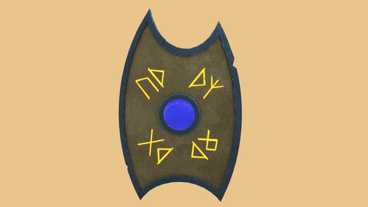 Crescent Shield 3D Model