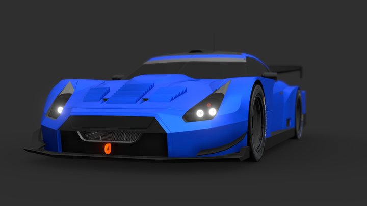 NISSAN GTR GT500 2008 LOWPLOY 3D Model