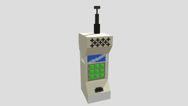 16-bit Brick Phone (draft) 3D Model