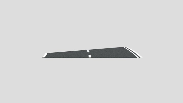 MAG Double White Dash White Right Curve 15 – Modello 3D gratuito STL
