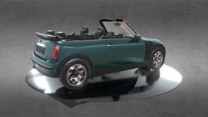 Mini Cooper 3D Car Cabrio 2024 3D Model