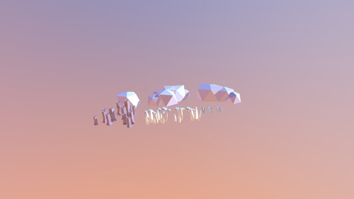 Low Poly North Pole environment 3D Model