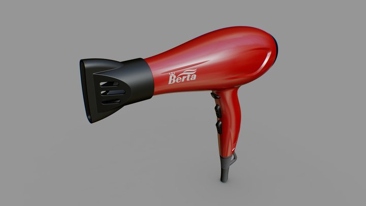 Hair Dryer Berta 3D Model