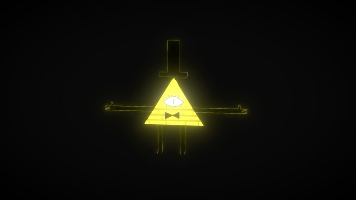 BillCipher (Rigged and textured) 3D Model