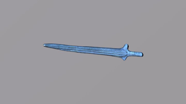 Uluburun Shipwreck KW 301 Bronze Mycenaean sword 3D Model