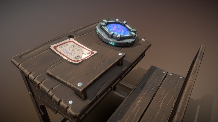 Magical student's table 3D Model