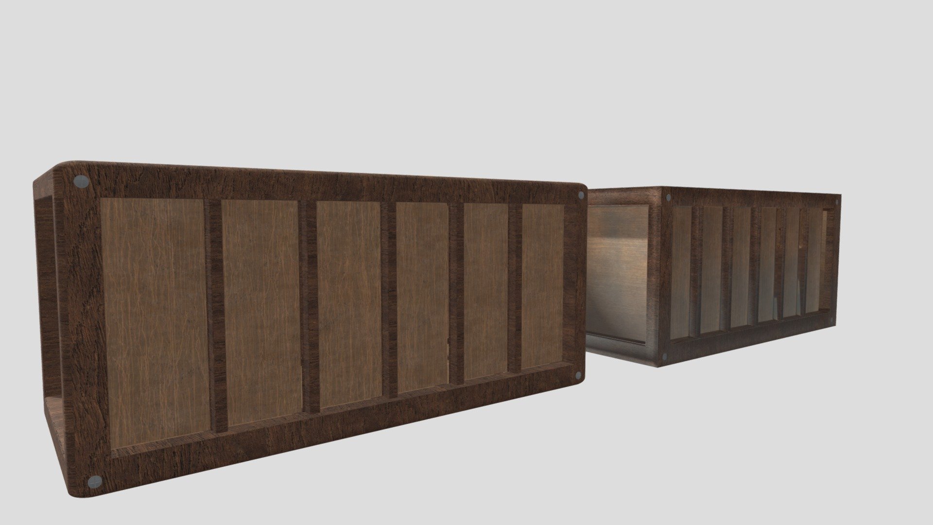 Crate Low vs High Poly