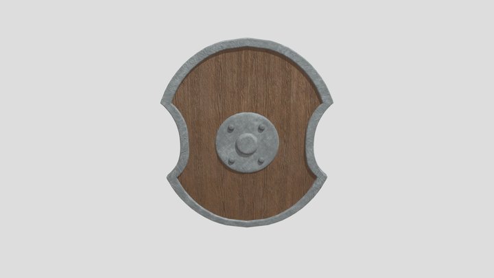 wooden shield 3D Model