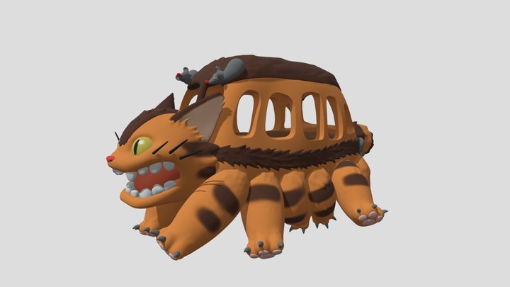 龍貓_Totoro_貓公車 3D Model