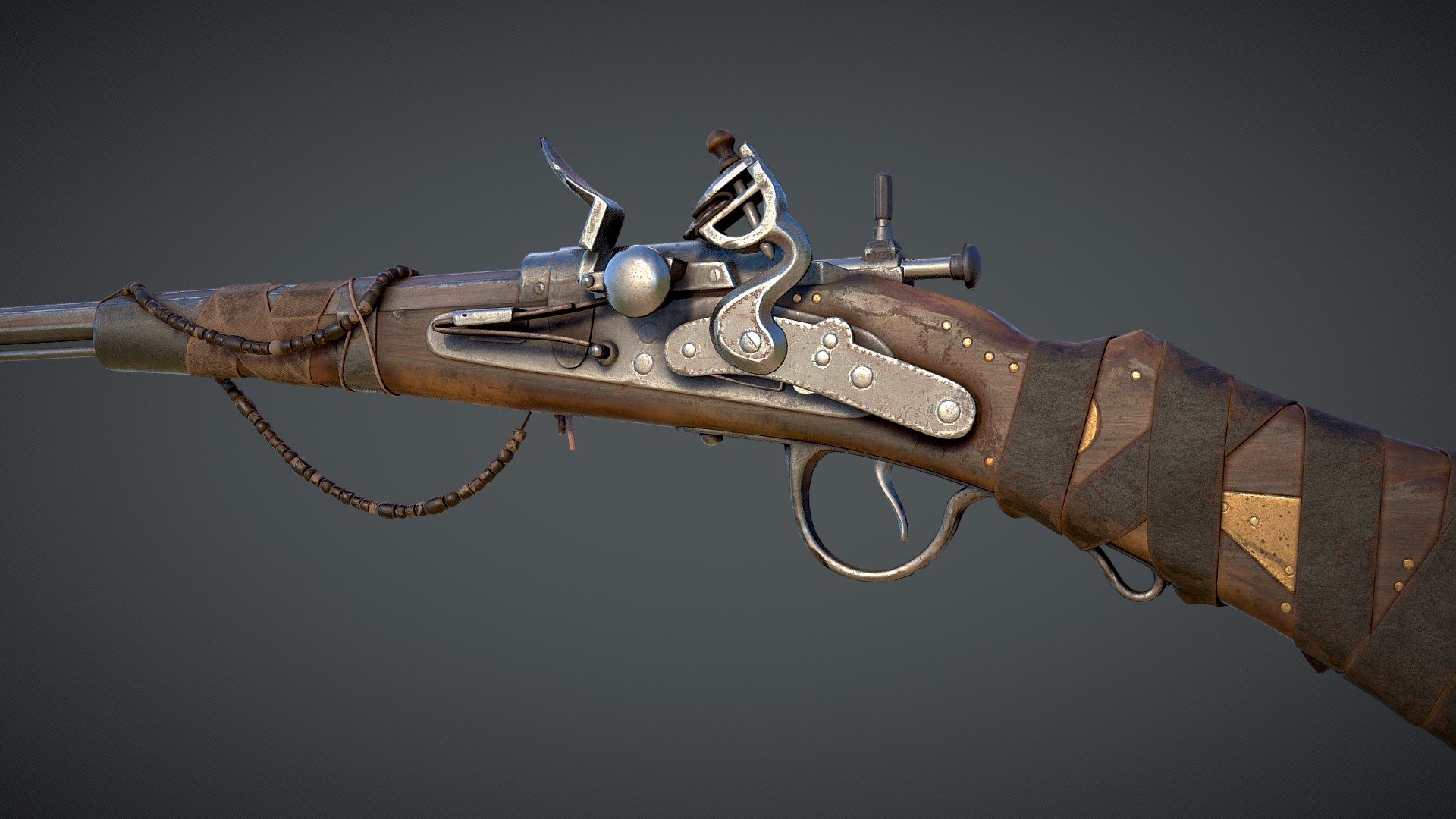 Kentucky Long Rifle - Download Free 3D model by General Jorge