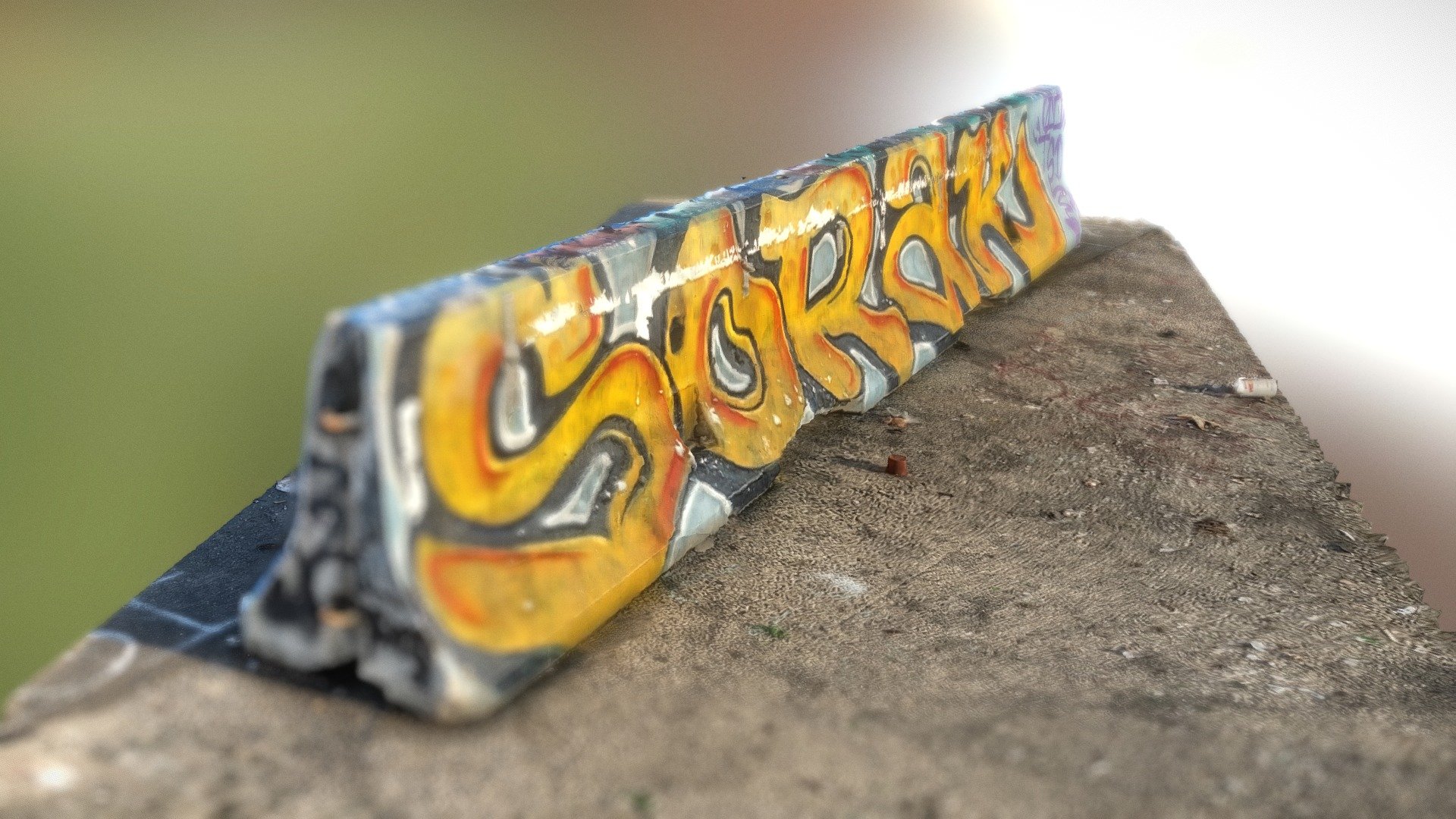 RealityScan beta iPhone test - Graffiti Barrier