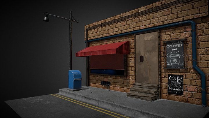 Dystopian Cafe 3D Model