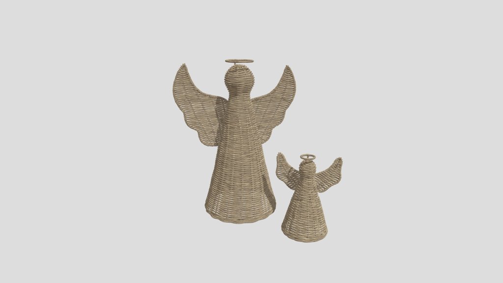 Rattan Christmas Angels