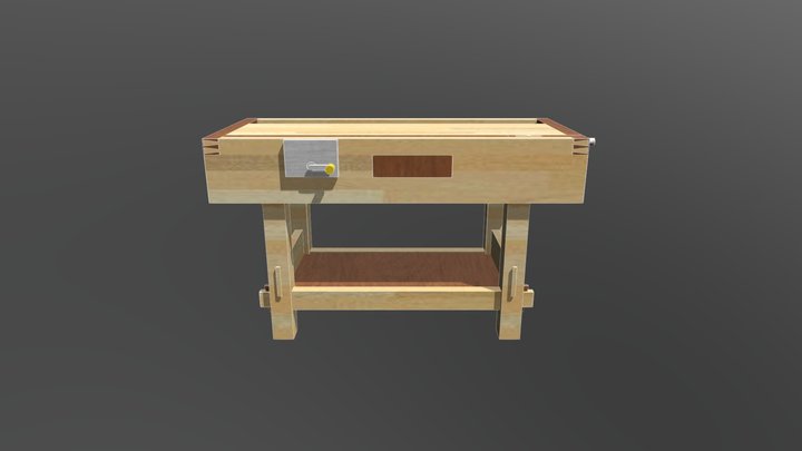 Paul Sellers + HNT Gordon woodworking workbench 3D Model