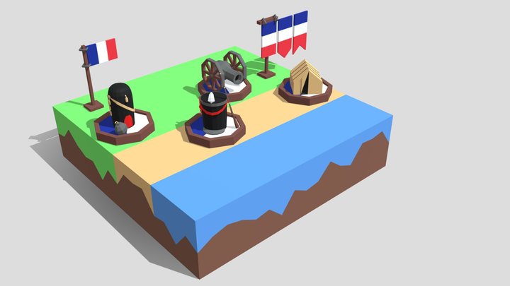 Napoleonic war 3D Model