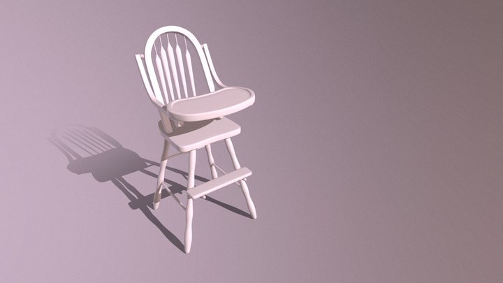 Baby's Highchair 3D Model