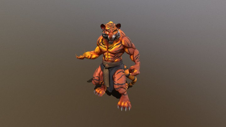 Kungfu Tiger 3D Model