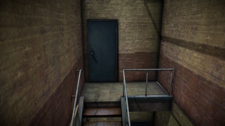 Horror stairway gameready – Modelo 3D gratuito STL