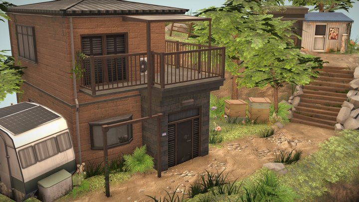 DAE Diorama - Eco House 3D Model