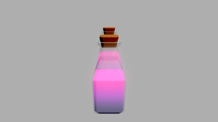 LowPoly Potion Bottles 3D Model