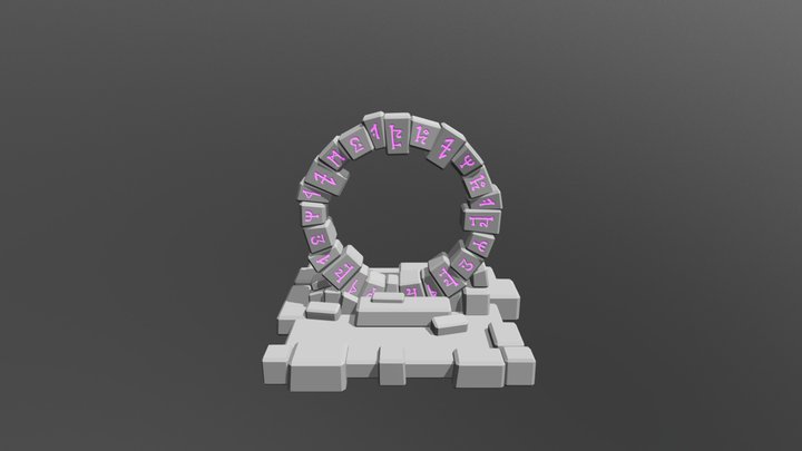 Low poly portal 3D Model